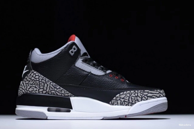 Rep TBkick Air 3 854262-001 Black Jordan Cement 0811